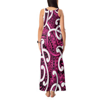 Aotearoa Maori Kowhaiwhai Tank Maxi Dress Mawhero Puhoro and Patiki LT9 - Polynesian Pride
