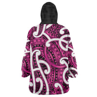 Aotearoa Maori Kowhaiwhai Wearable Blanket Hoodie Mawhero Puhoro and Patiki LT9 - Polynesian Pride