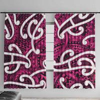 Aotearoa Maori Kowhaiwhai Window Curtain Mawhero Puhoro and Patiki