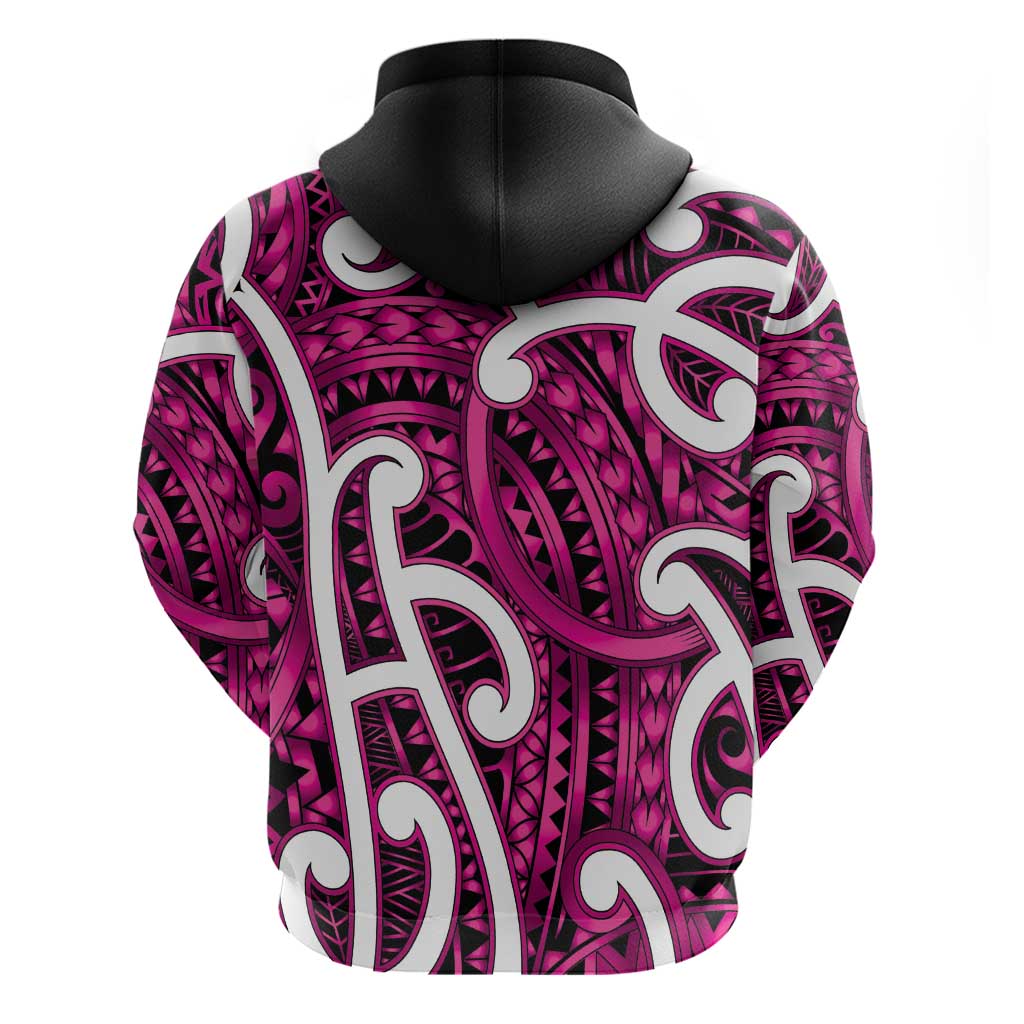 Aotearoa Maori Kowhaiwhai Zip Hoodie Mawhero Puhoro and Patiki LT9 - Polynesian Pride