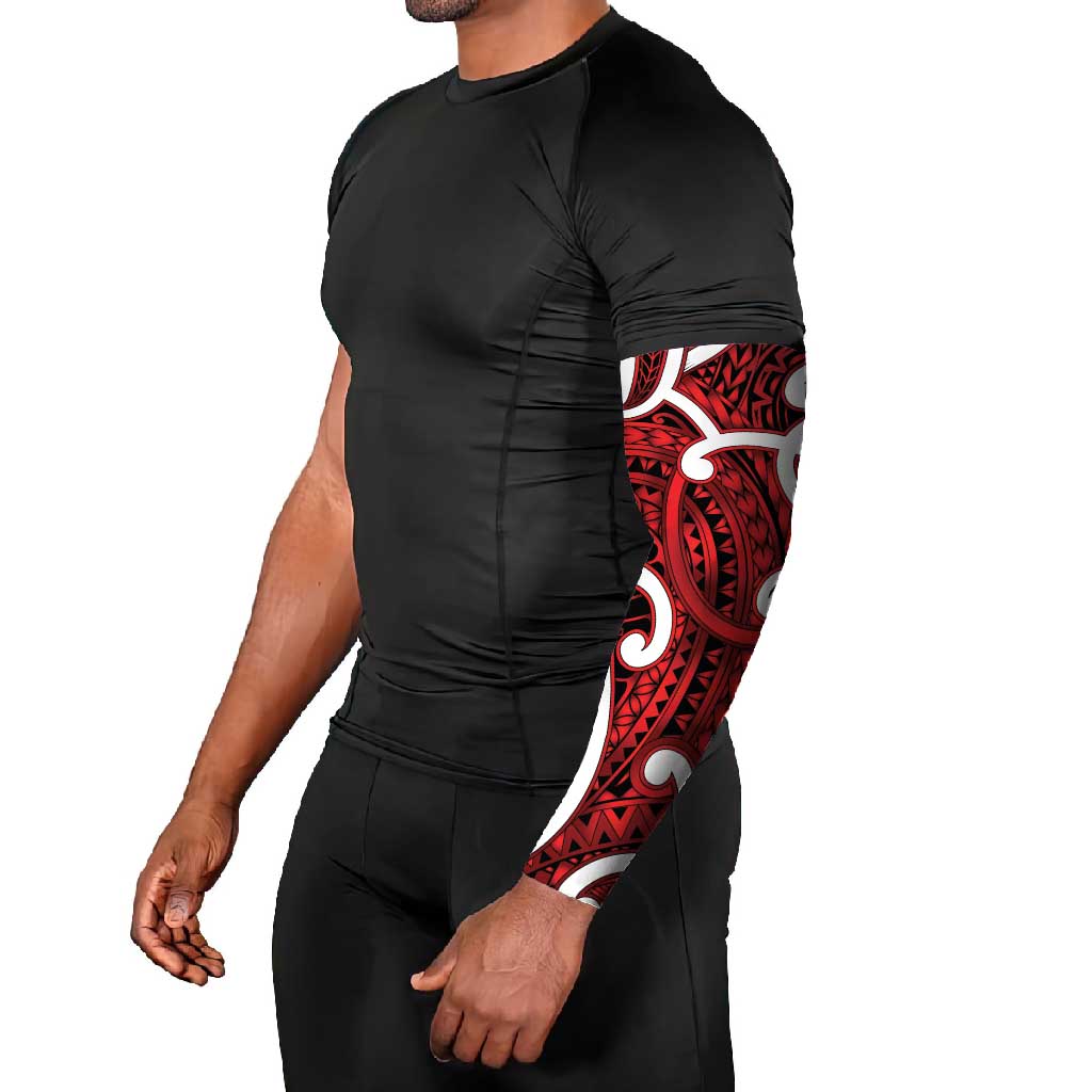 Aotearoa Maori Kowhaiwhai Arm Sleeves Whero Puhoro and Patiki