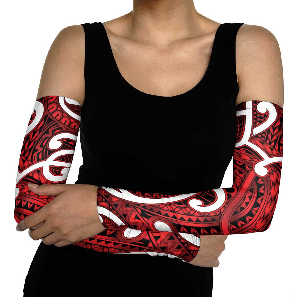 Aotearoa Maori Kowhaiwhai Arm Sleeves Whero Puhoro and Patiki