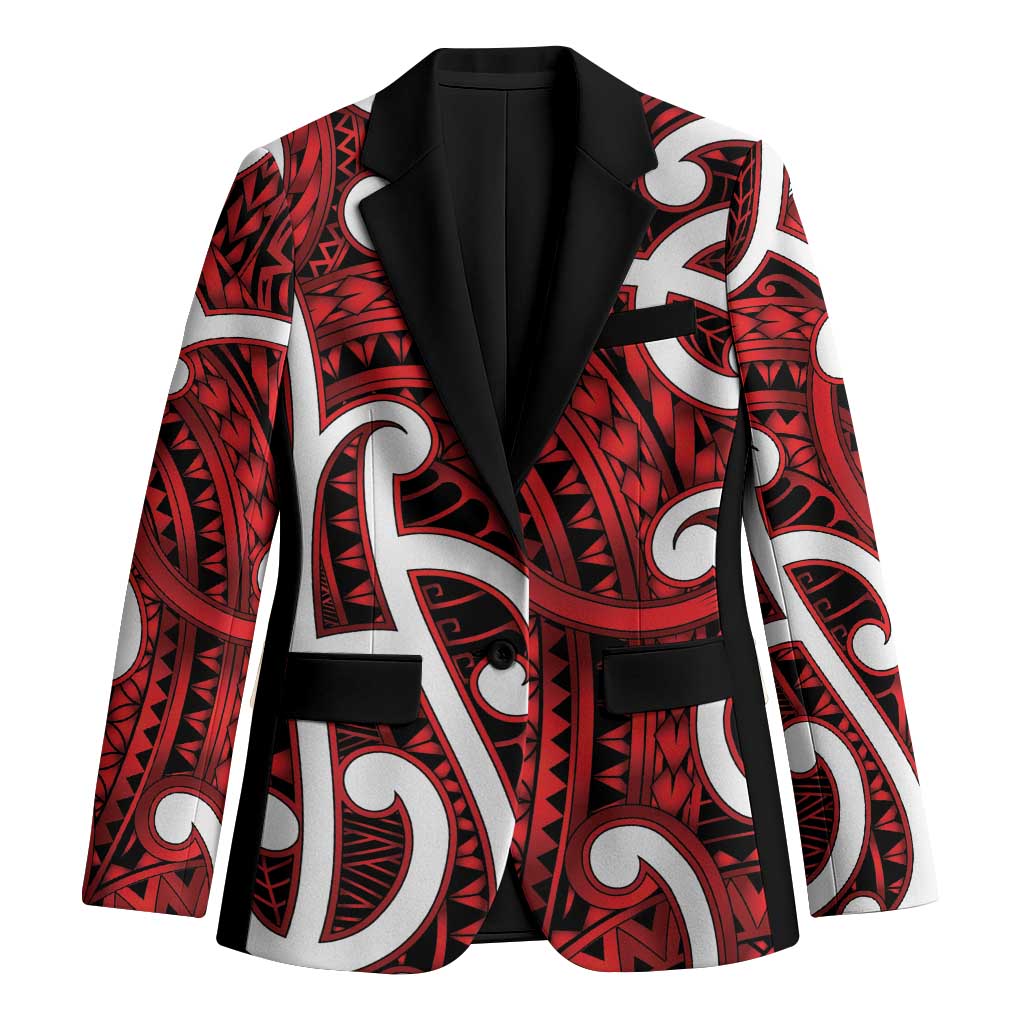 Aotearoa Maori Kowhaiwhai Blazer Whero Puhoro and Patiki