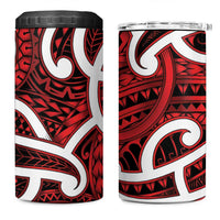 Aotearoa Maori Kowhaiwhai 4 in 1 Can Cooler Tumbler Whero Puhoro and Patiki LT9 One Size: 16 oz Red - Polynesian Pride
