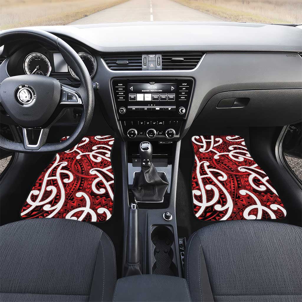Aotearoa Maori Kowhaiwhai Car Mats Whero Puhoro and Patiki