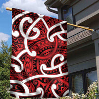 Aotearoa Maori Kowhaiwhai Garden Flag Whero Puhoro and Patiki