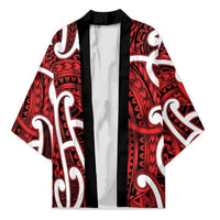 Aotearoa Maori Kowhaiwhai Kimono Whero Puhoro and Patiki