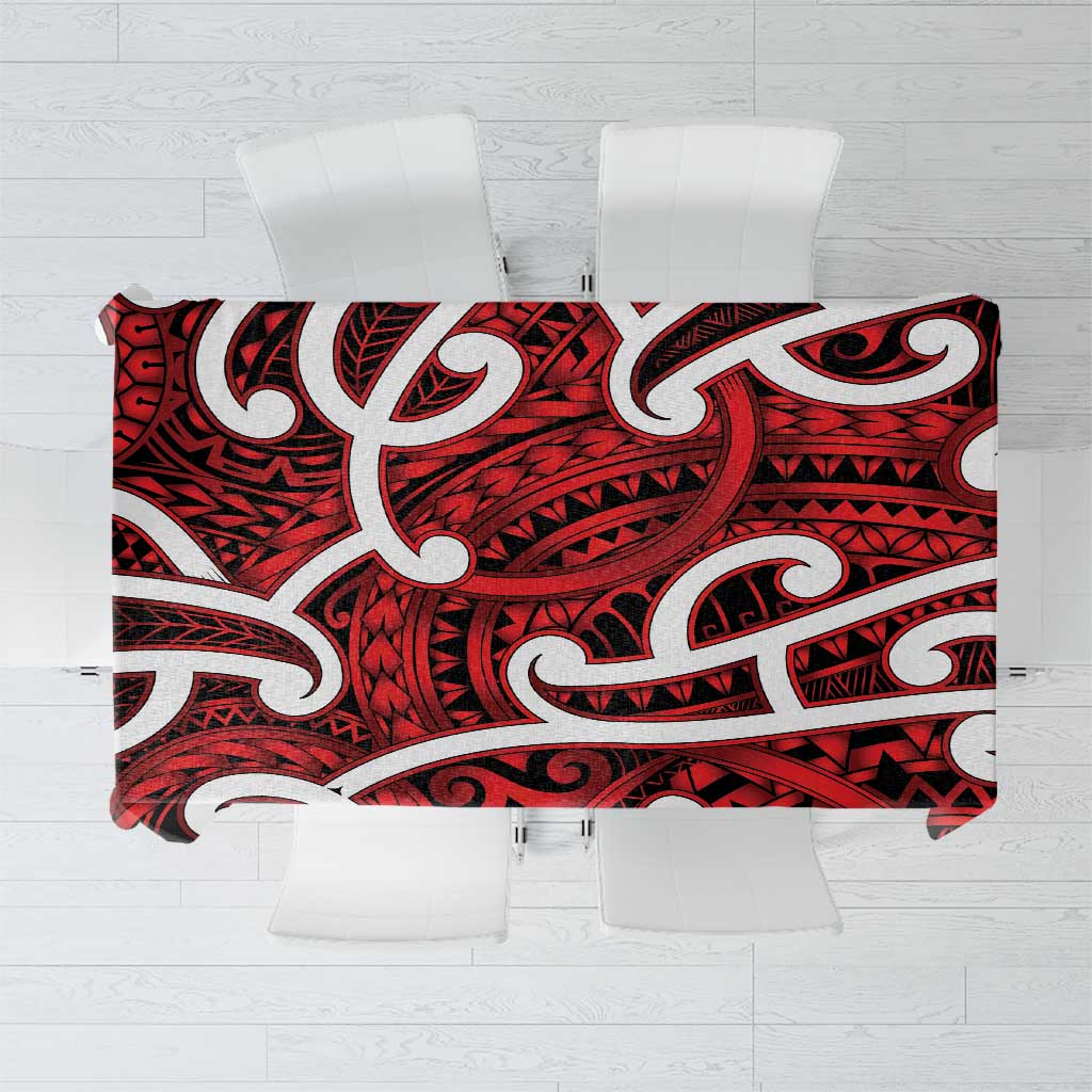 Aotearoa Maori Kowhaiwhai Tablecloth Whero Puhoro and Patiki