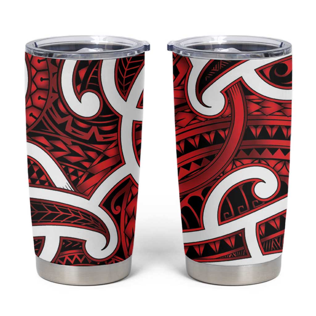 Aotearoa Maori Kowhaiwhai Tumbler Cup Whero Puhoro and Patiki
