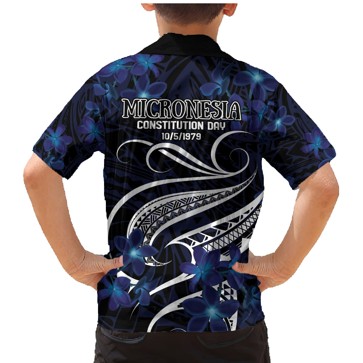 Micronesia Constitution Day Family Matching Mermaid Dress and Hawaiian Shirt Since 1979 with Polynesian Hibiscus Pattern LT9 - Polynesian Pride