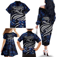 Micronesia Constitution Day Family Matching Off The Shoulder Long Sleeve Dress and Hawaiian Shirt Since 1979 with Polynesian Hibiscus Pattern LT9 - Polynesian Pride