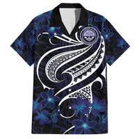 Micronesia Constitution Day Family Matching Short Sleeve Bodycon Dress and Hawaiian Shirt Since 1979 with Polynesian Hibiscus Pattern LT9 Dad's Shirt - Short Sleeve Blue - Polynesian Pride