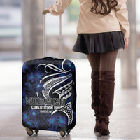 Micronesia Constitution Day Luggage Cover Since 1979 with Polynesian Hibiscus Pattern