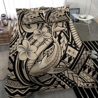 Polynesian Shark Tribal Tattoo Bedding Set Beige Style