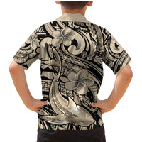 Polynesian Shark Tribal Tattoo Family Matching Mermaid Dress and Hawaiian Shirt Beige Style LT9 - Polynesian Pride