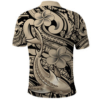 Polynesian Shark Tribal Tattoo Polo Shirt Beige Style LT9 - Polynesian Pride