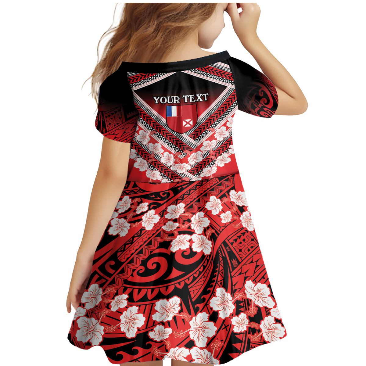 Personalised Wallis et Futuna Family Matching Mermaid Dress and Hawaiian Shirt Hibiscus and Polynesian Tribal Tattoos LT9 - Polynesian Pride