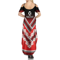 Personalised Wallis et Futuna Family Matching Summer Maxi Dress and Hawaiian Shirt Hibiscus and Polynesian Tribal Tattoos LT9 - Polynesian Pride