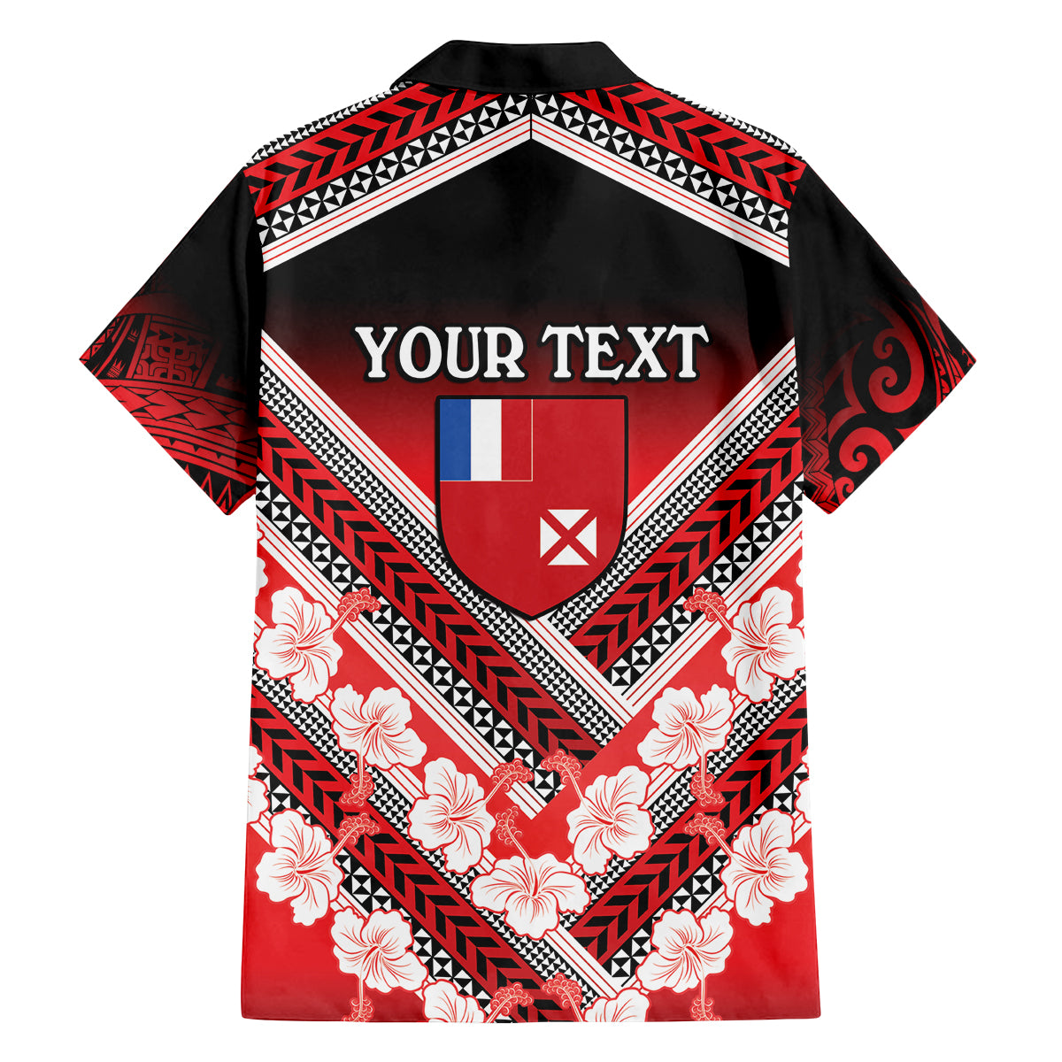 Personalised Wallis et Futuna Family Matching Tank Maxi Dress and Hawaiian Shirt Hibiscus and Polynesian Tribal Tattoos LT9 - Polynesian Pride