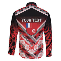 Personalised Wallis et Futuna Family Matching Tank Maxi Dress and Hawaiian Shirt Hibiscus and Polynesian Tribal Tattoos LT9 - Polynesian Pride