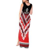 Personalised Wallis et Futuna Tank Maxi Dress Hibiscus and Polynesian Tribal Tattoos LT9 - Polynesian Pride
