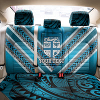 Custom Fiji Rugby Back Car Seat Cover Fijian Warrior With Polynesian Tribal Tattoos LT9 - Polynesian Pride