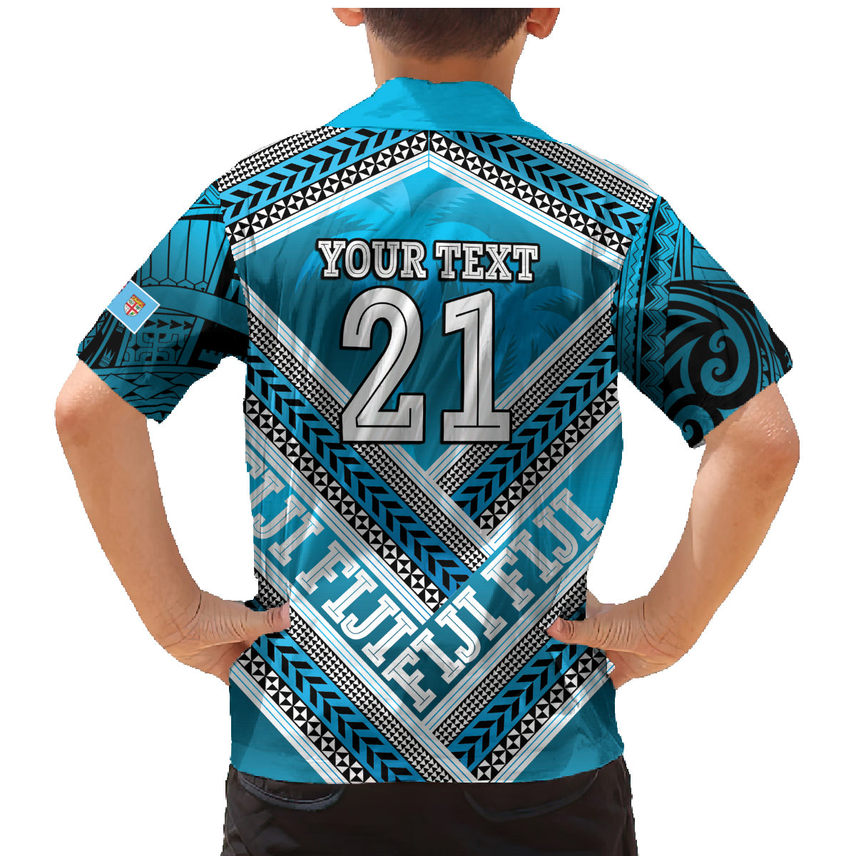 Custom Fiji Rugby Family Matching Mermaid Dress and Hawaiian Shirt Fijian Warrior With Polynesian Tribal Tattoos LT9 - Polynesian Pride