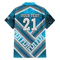 Custom Fiji Rugby Family Matching Off Shoulder Maxi Dress and Hawaiian Shirt Fijian Warrior With Polynesian Tribal Tattoos LT9 - Polynesian Pride