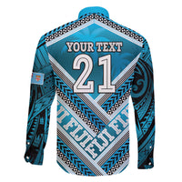 Custom Fiji Rugby Family Matching Off Shoulder Short Dress and Hawaiian Shirt Fijian Warrior With Polynesian Tribal Tattoos LT9 - Polynesian Pride