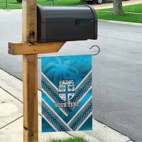 Custom Fiji Rugby Garden Flag Fijian Warrior With Polynesian Tribal Tattoos LT9 - Polynesian Pride