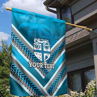 Custom Fiji Rugby Garden Flag Fijian Warrior With Polynesian Tribal Tattoos LT9 - Polynesian Pride