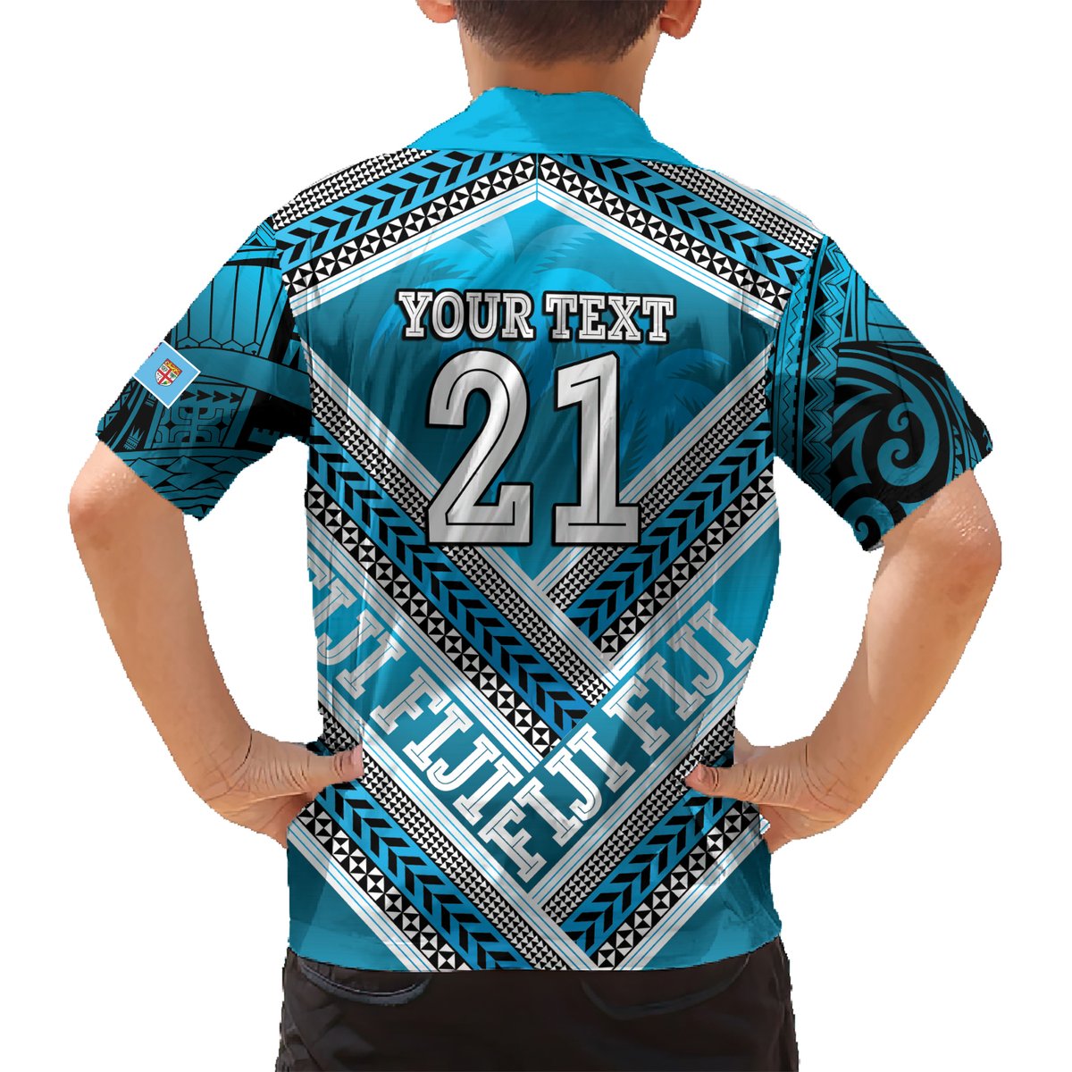 Custom Fiji Rugby Hawaiian Shirt Fijian Warrior With Polynesian Tribal Tattoos LT9 - Polynesian Pride