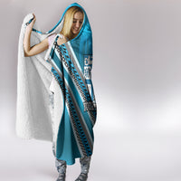 Custom Fiji Rugby Hooded Blanket Fijian Warrior With Polynesian Tribal Tattoos LT9 - Polynesian Pride