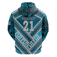 Custom Fiji Rugby Hoodie Fijian Warrior With Polynesian Tribal Tattoos LT9 - Polynesian Pride
