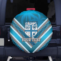 Custom Fiji Rugby Spare Tire Cover Fijian Warrior With Polynesian Tribal Tattoos LT9 - Polynesian Pride