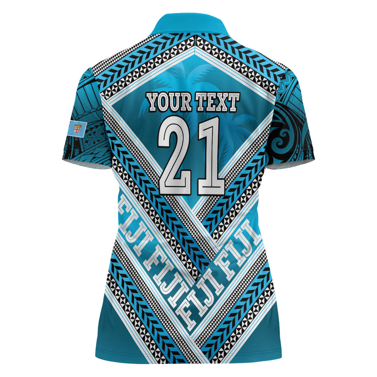 Custom Fiji Rugby Women Polo Shirt Fijian Warrior With Polynesian Tribal Tattoos