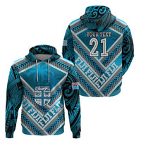 Custom Fiji Rugby Zip Hoodie Fijian Warrior With Polynesian Tribal Tattoos LT9 - Polynesian Pride
