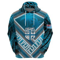 Custom Fiji Rugby Zip Hoodie Fijian Warrior With Polynesian Tribal Tattoos LT9 - Polynesian Pride