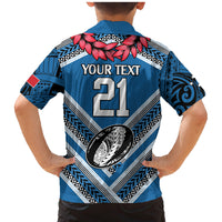 Custom Manuma Samoa Rugby Family Matching Mermaid Dress and Hawaiian Shirt Ula fala Samoan Siva Tau Tribal LT9 - Polynesian Pride