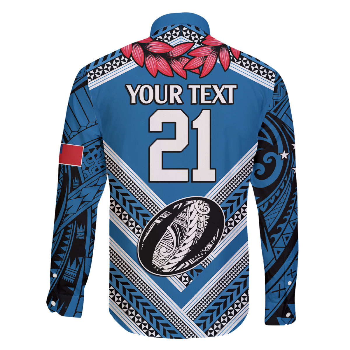 Custom Manuma Samoa Rugby Family Matching Mermaid Dress and Hawaiian Shirt Ula fala Samoan Siva Tau Tribal LT9 - Polynesian Pride