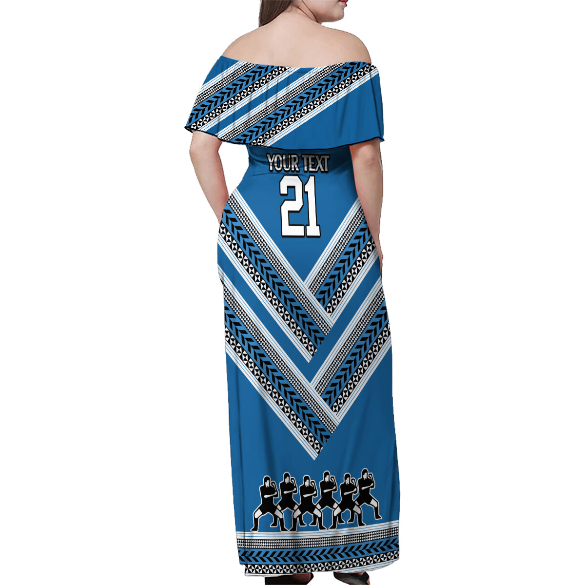Custom Manuma Samoa Rugby Family Matching Off Shoulder Maxi Dress and Hawaiian Shirt Ula fala Samoan Siva Tau Tribal LT9 - Polynesian Pride