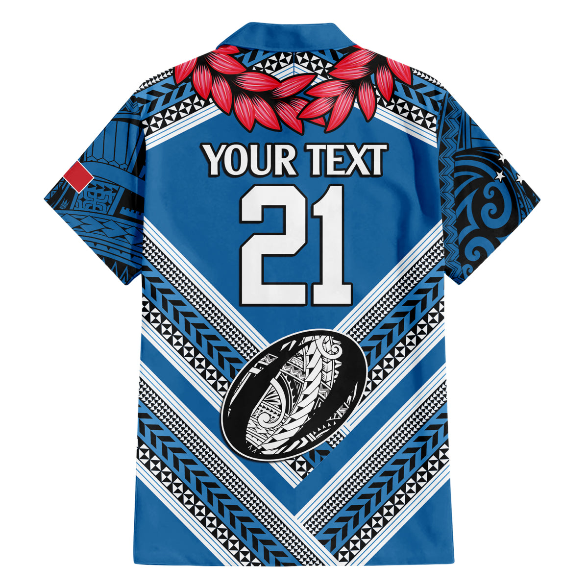 Custom Manuma Samoa Rugby Family Matching Short Sleeve Bodycon Dress and Hawaiian Shirt Ula fala Samoan Siva Tau Tribal LT9 - Polynesian Pride