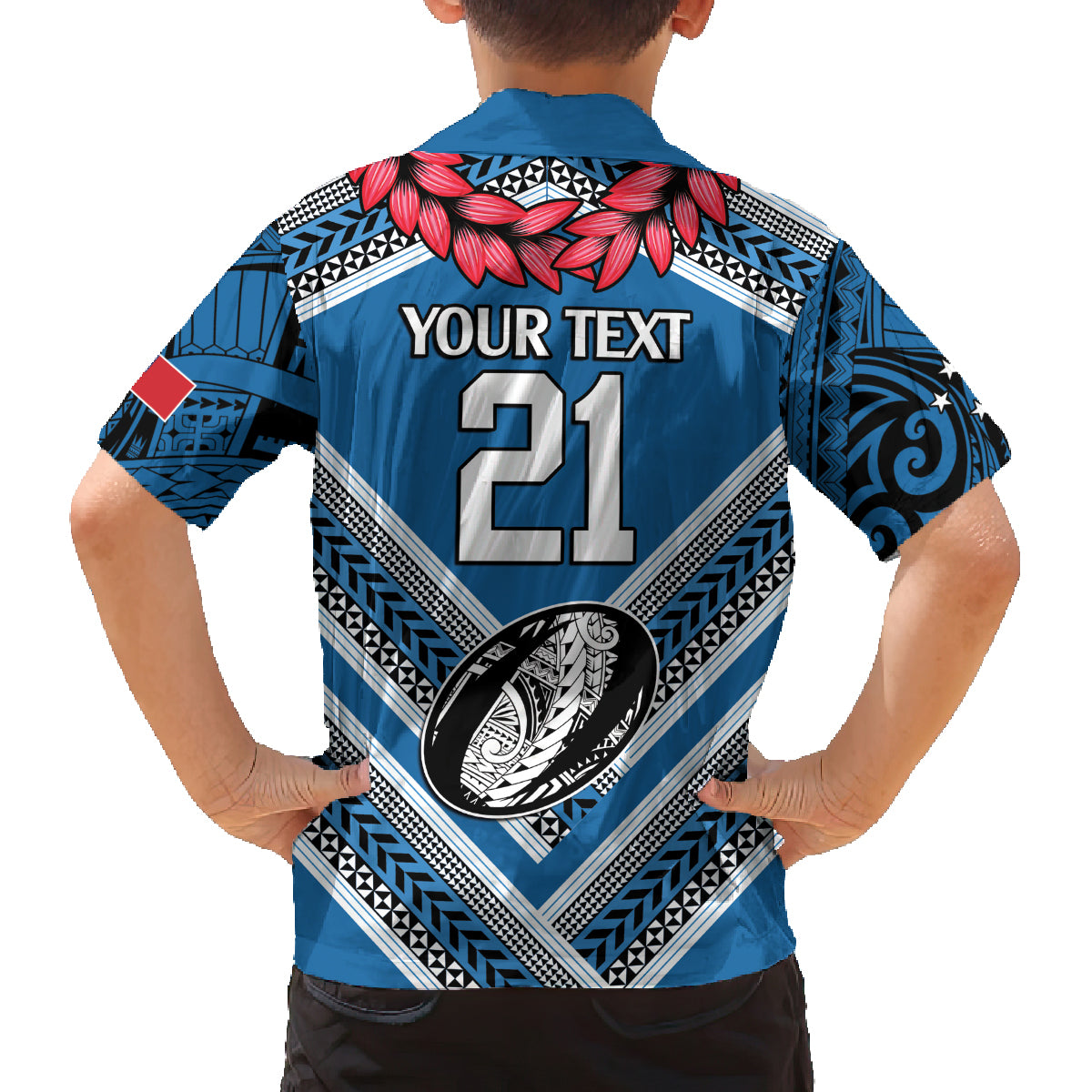 Custom Manuma Samoa Rugby Family Matching Tank Maxi Dress and Hawaiian Shirt Ula fala Samoan Siva Tau Tribal LT9 - Polynesian Pride