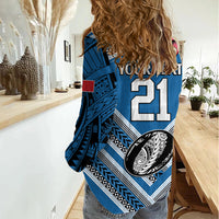 Custom Manuma Samoa Rugby Women Casual Shirt Ula fala Samoan Siva Tau Tribal LT9 - Polynesian Pride
