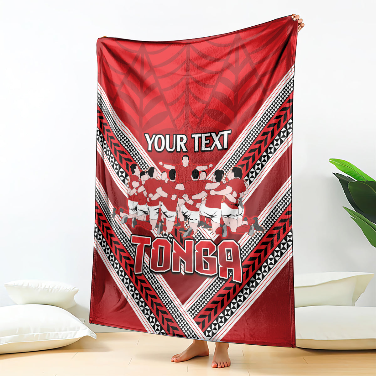 Custom Tonga Rugby Blanket Tonga Sipi Tau Ngatu Tribal Pattern LT9 - Polynesian Pride