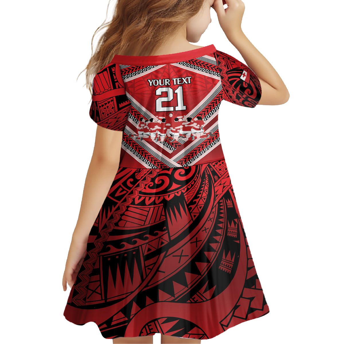 Custom Tonga Rugby Family Matching Off The Shoulder Long Sleeve Dress and Hawaiian Shirt Tonga Sipi Tau Ngatu Tribal Pattern LT9 - Polynesian Pride