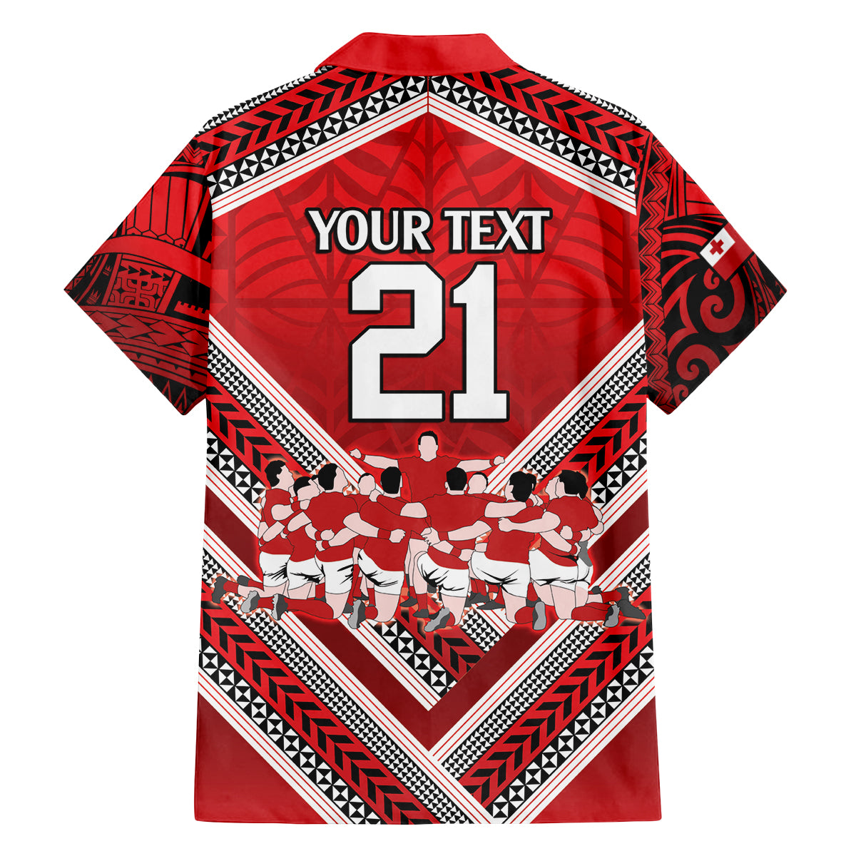 Custom Tonga Rugby Family Matching Off The Shoulder Long Sleeve Dress and Hawaiian Shirt Tonga Sipi Tau Ngatu Tribal Pattern LT9 - Polynesian Pride