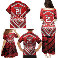 Custom Tonga Rugby Family Matching Puletasi and Hawaiian Shirt Tonga Sipi Tau Ngatu Tribal Pattern LT9 - Polynesian Pride