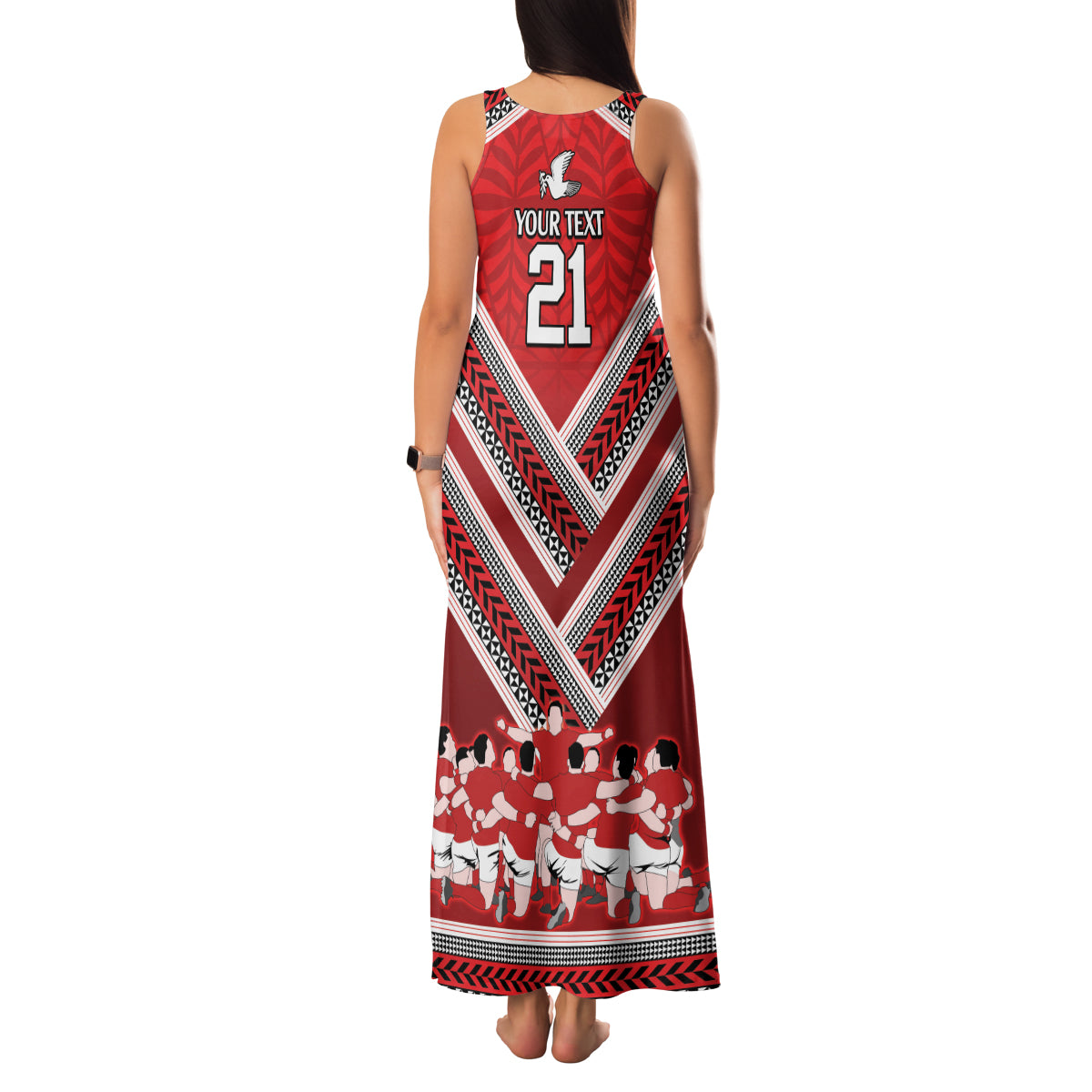 Custom Tonga Rugby Family Matching Tank Maxi Dress and Hawaiian Shirt Tonga Sipi Tau Ngatu Tribal Pattern LT9 - Polynesian Pride