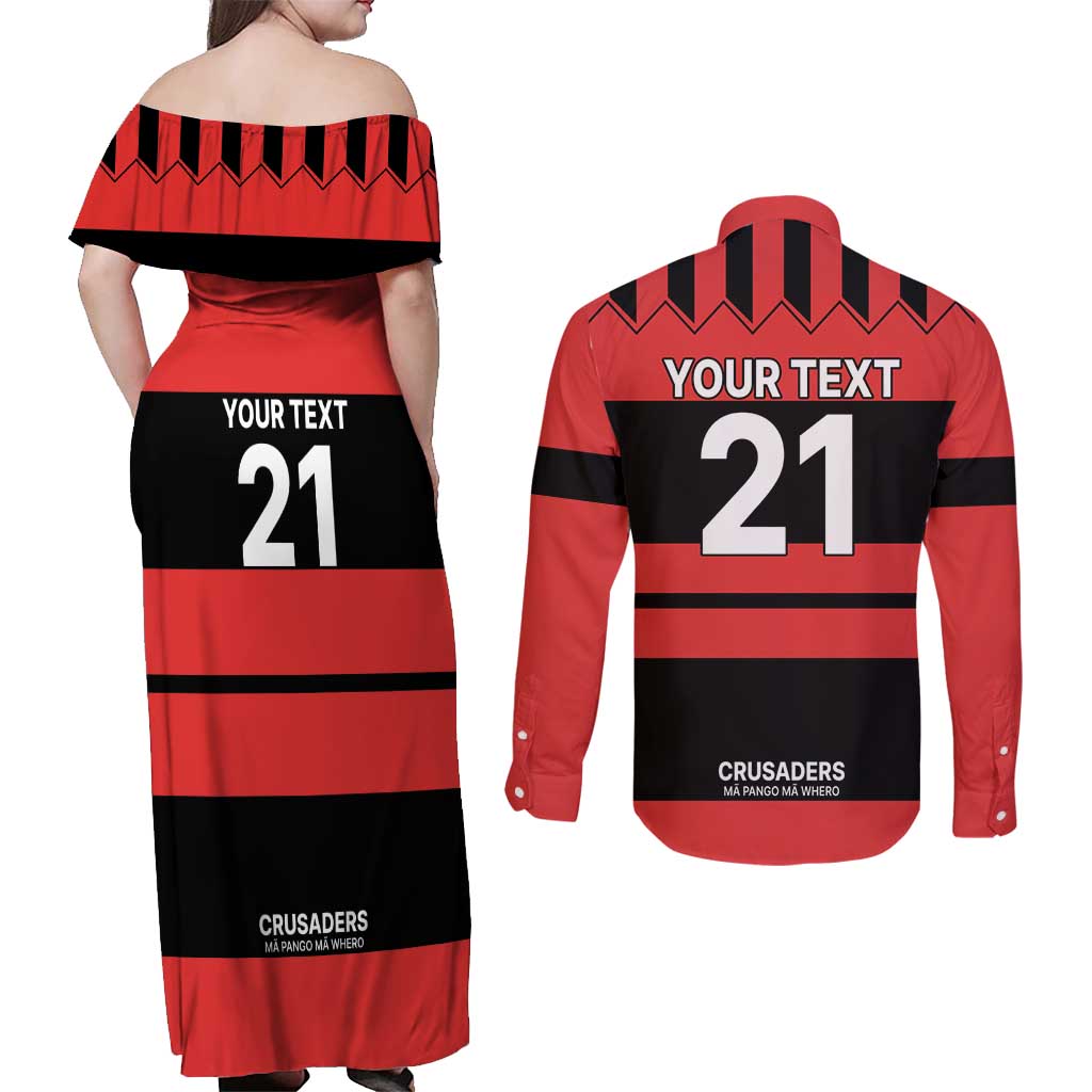 New Zealand Rugby Pacific Custom Couples Matching Off Shoulder Maxi Dress and Long Sleeve Button Shirt Whatumoana Classic Retro 2025